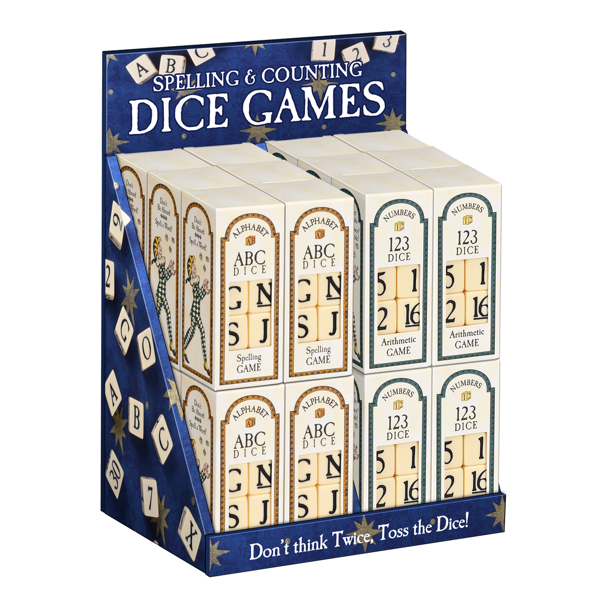Arithmetic and Spelling Dice Games with Free Display TY001132 Design Master Associates