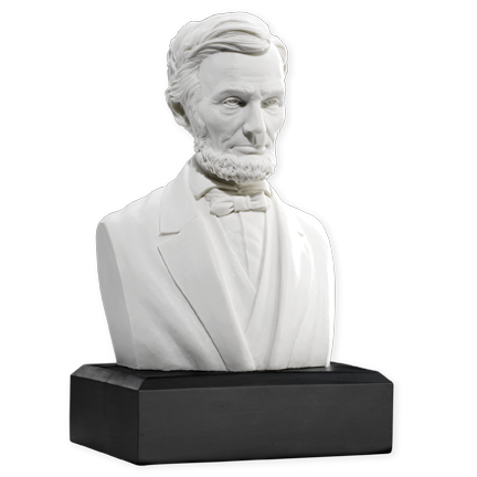 6 Inch Abraham Lincoln Bust (White)