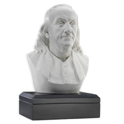 6 Inch Benjamin Franklin Bust (White) SC-001-189