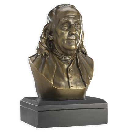 6 Inch Benjamin Franklin Bust (Bronze)