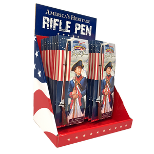 Counter Display with 48 Revolutionary War Rifle Pens  SN-001-101